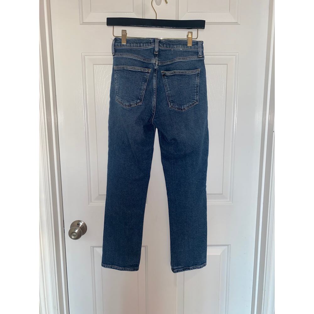 AGOLDE Kye Mid-rise Straight Crop Jean Blue Size 23 - Picture 2 of 4